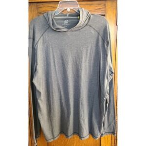 Tasc Bamboo Performance Gray Long Sleeve Hoodie Thumbholes Womens Large